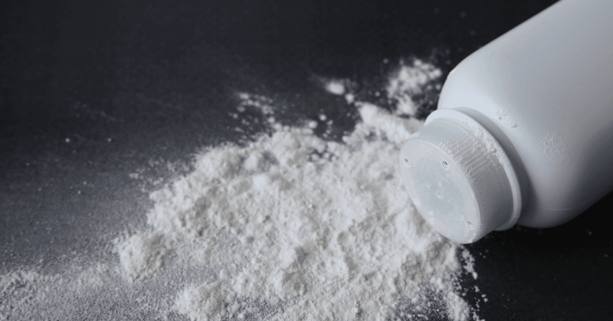 asbestos containing talc bottle, cause of mesothelioma