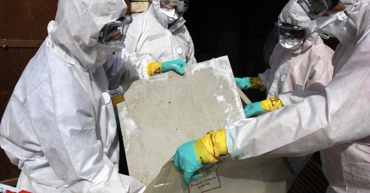 Removing materials containing some asbestos