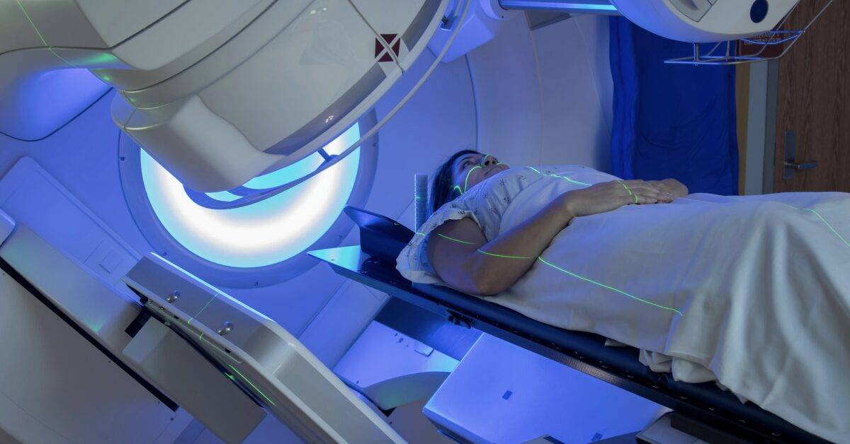 Woman Receiving Radiation Therapy