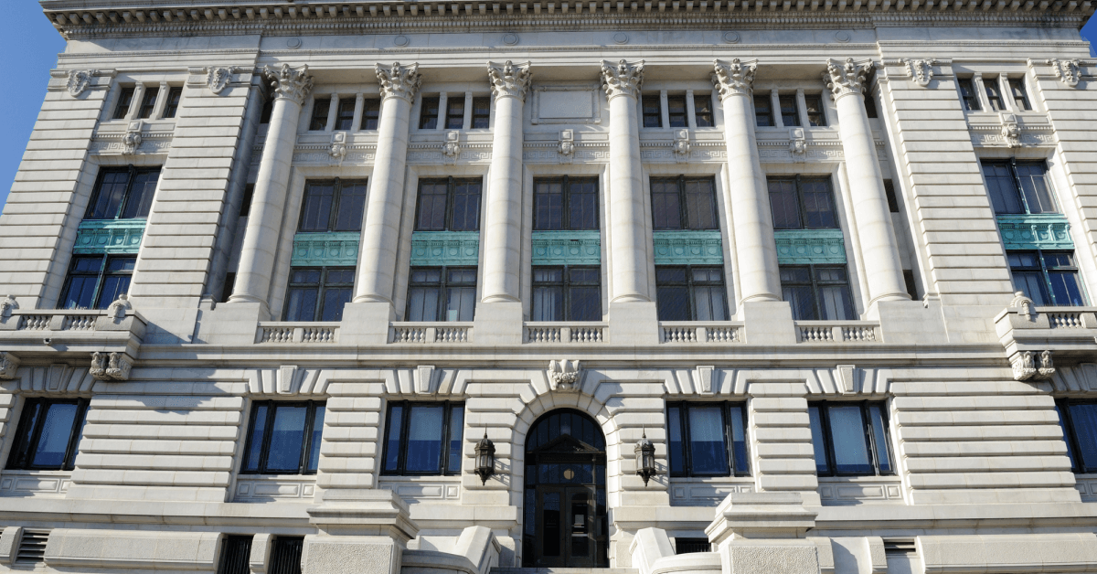 Justice Brennan Court House in Jersey City stock photo