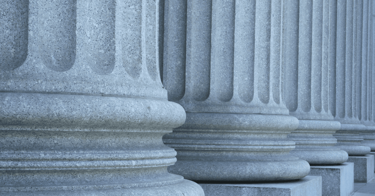 Ionic columns forming a portico outside the Supreme Court