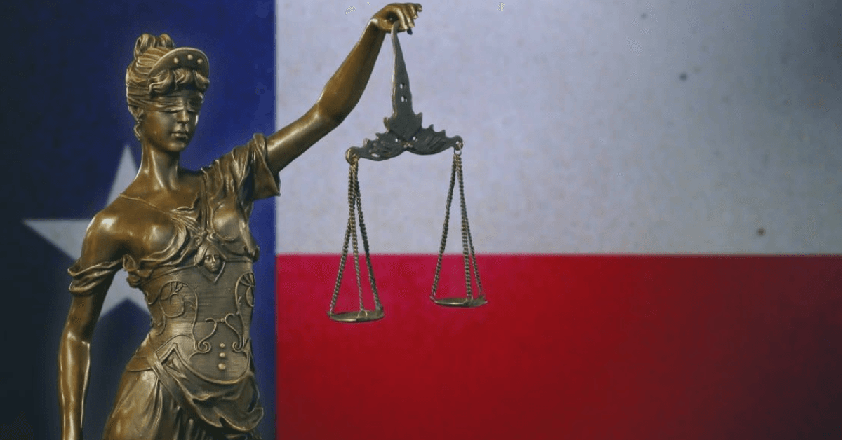 mark leniar trial lawyer secures 39m - lady justice texas flag